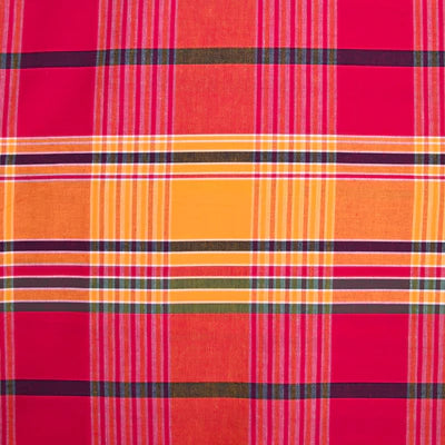 Coupon Tissu Madras Fuchsia Caraïbe – 3 m x 140 cm – 100% coton
