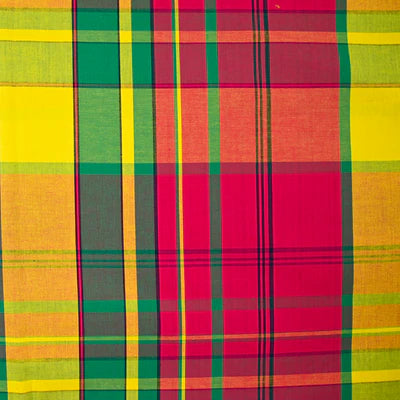 Coupon Tissu Madras Soleil Créole – 3 m x 140 cm – 100% coton