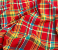 Tissu Madras Rouge Guadeloupe – 100% coton-par 50 cm