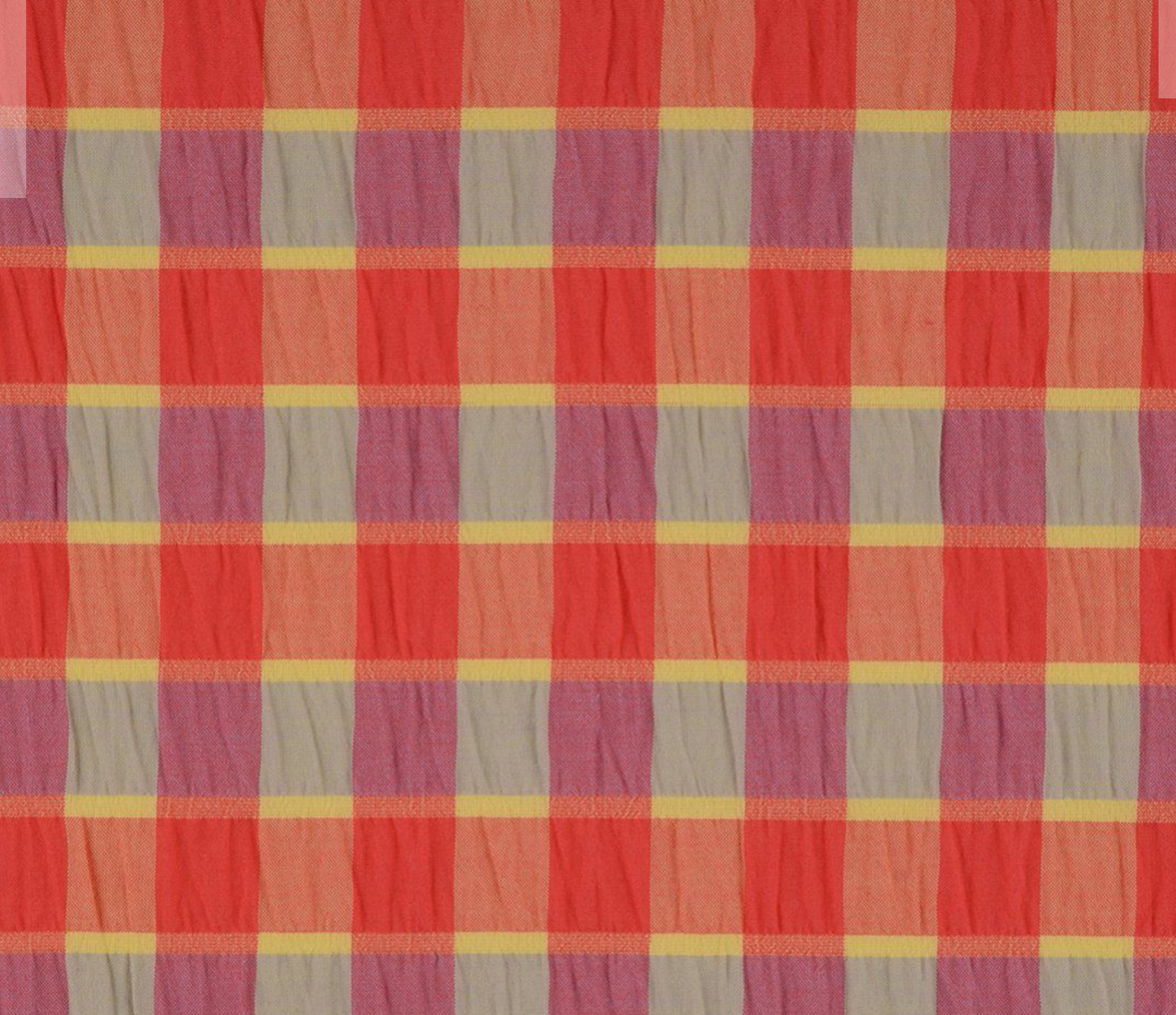 Tissu Madras Rouge Sorbet Créole – voile smocké
