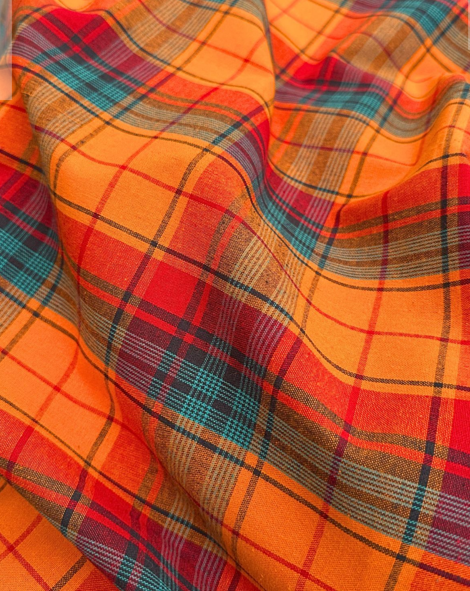 Tissu Madras Épice Créole – 100% coton-par 50 cm