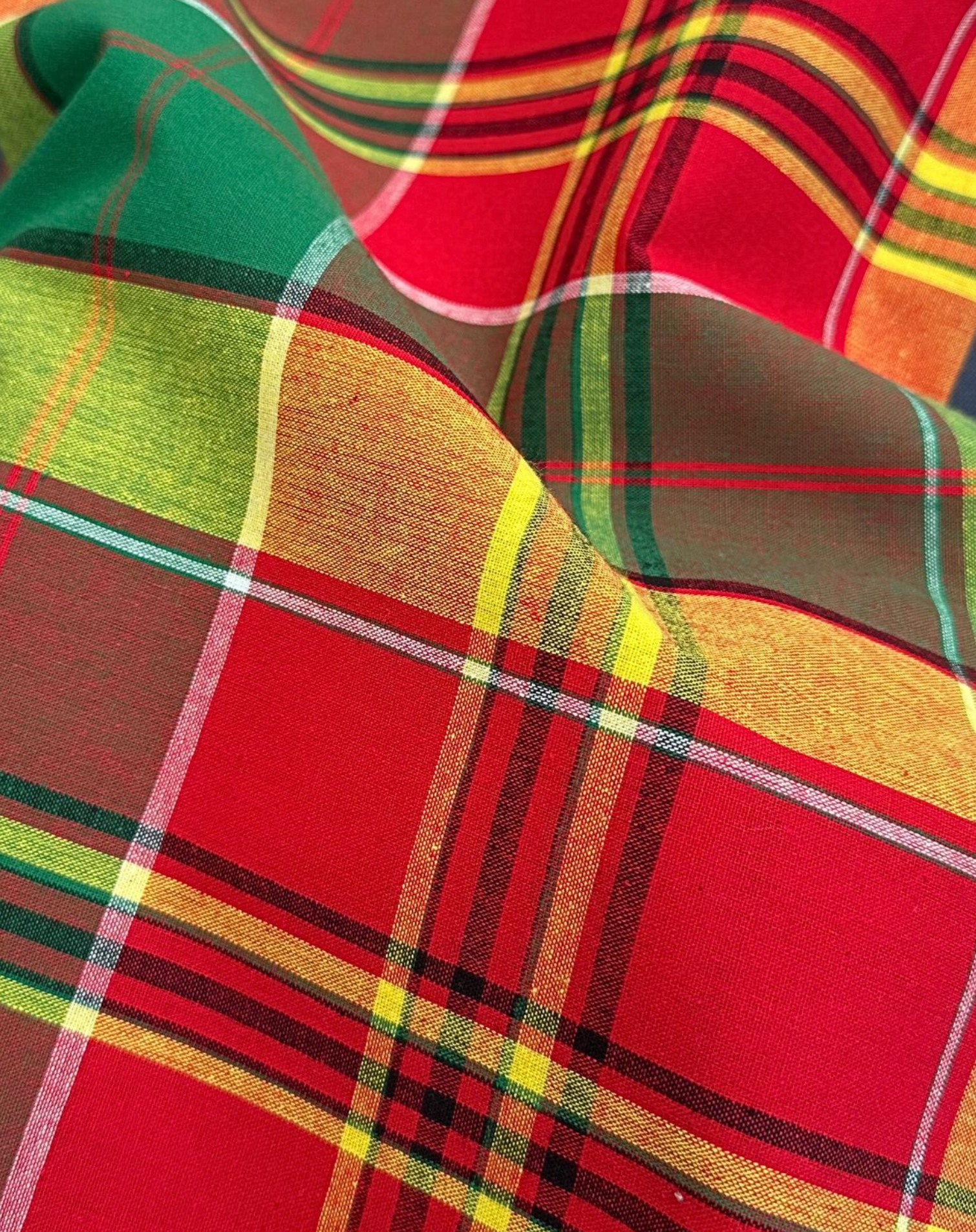 Tissu Madras Tradition Créole – 100% coton-par 50 cm