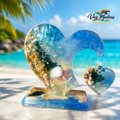 Cœur souvenir en résine personnalisable – Photo & texte