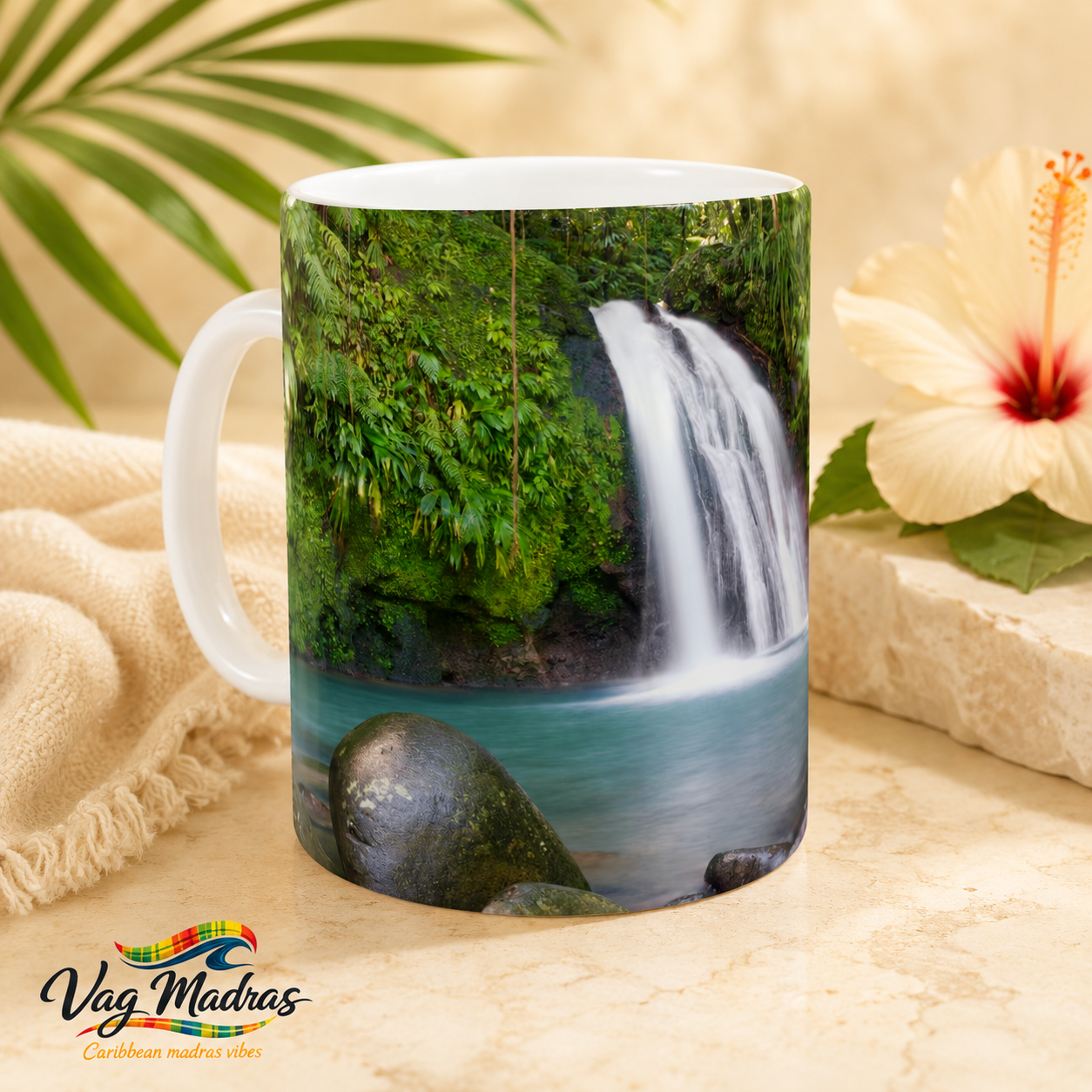 Mug Cascade aux Écrevisses – Évasion Naturelle de la Guadeloupe