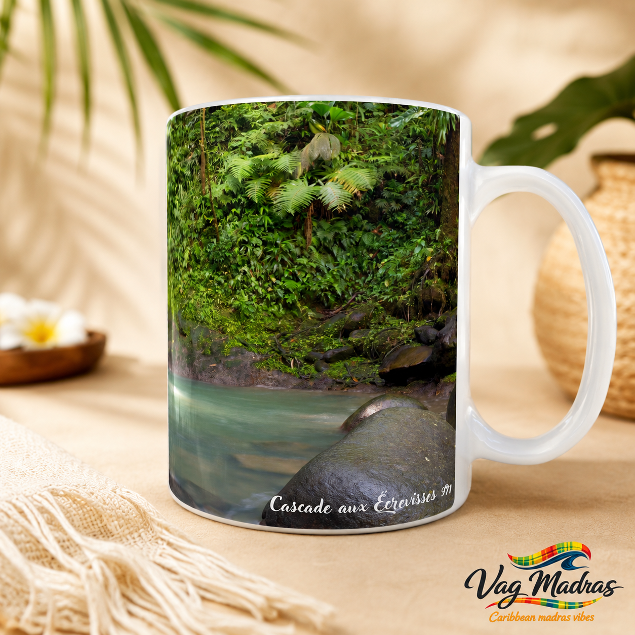 Mug Cascade aux Écrevisses – Évasion Naturelle de la Guadeloupe