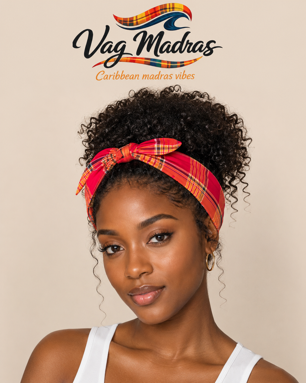 Bandeau à nouer en Madras – Vag Madras