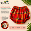 Bloomer bébé rouge caraïbe – fait main