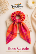 Foulchie madras Rose Créole – fait main