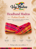 Headband Madras Fuchsia Caraïbe – fait main
