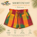 Short enfant madras Mangue Tropicale – fait main