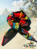 Foulchie Madras jaune & rouge – fait main