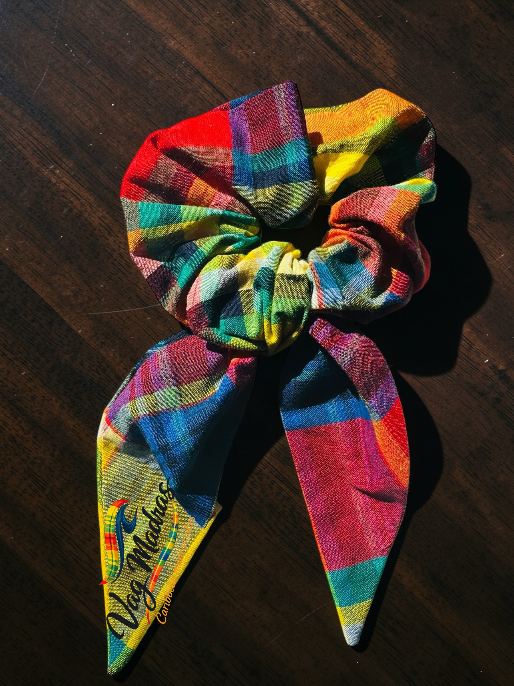 Foulchie Madras jaune & rouge – fait main