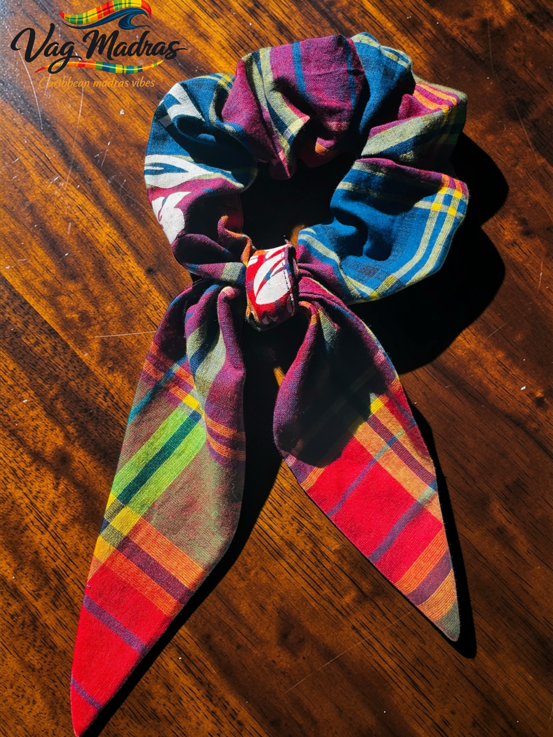 Foulchie Madras jaune & rouge – fait main
