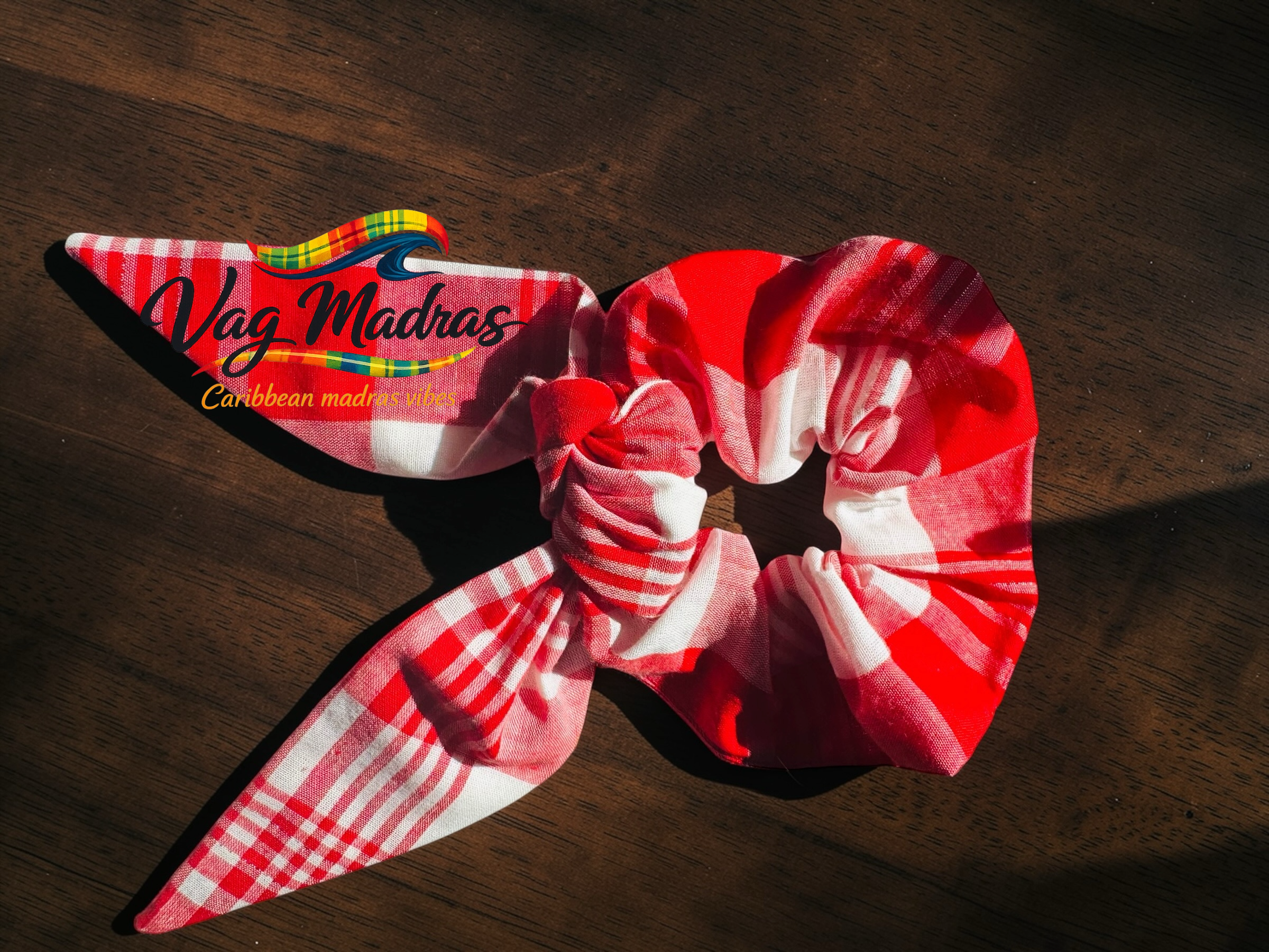 Foulchie Madras jaune & rouge – fait main