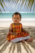 Robe enfant « Shasha » – Madras & Dentelle