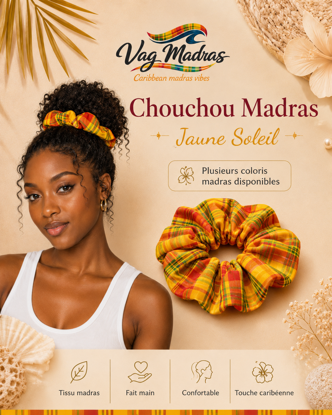 Chouchou madras – fait main