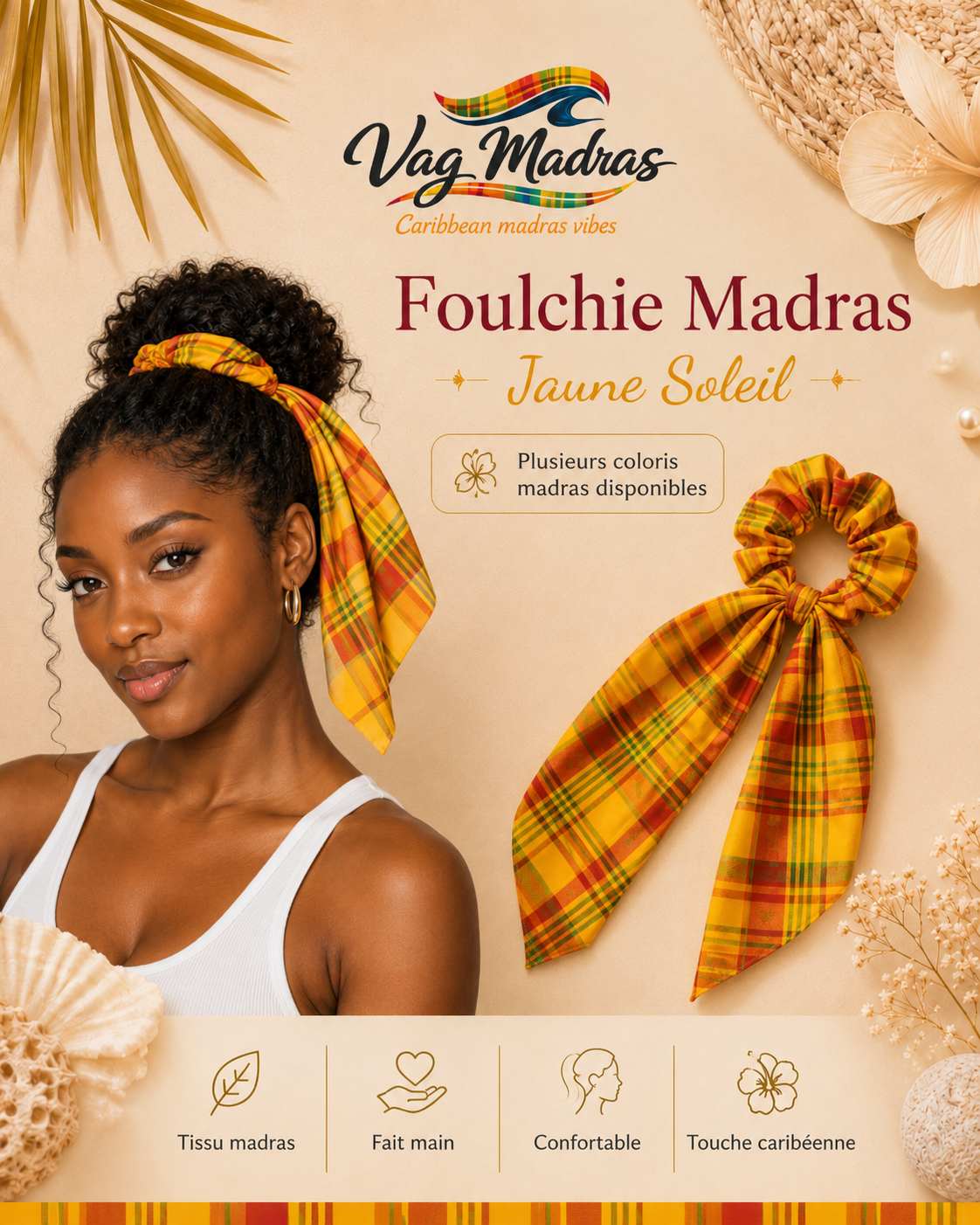 Foulchie madras – fait main