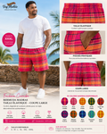 Bermuda Madras Homme/Femme – Taille élastique – Coupe large