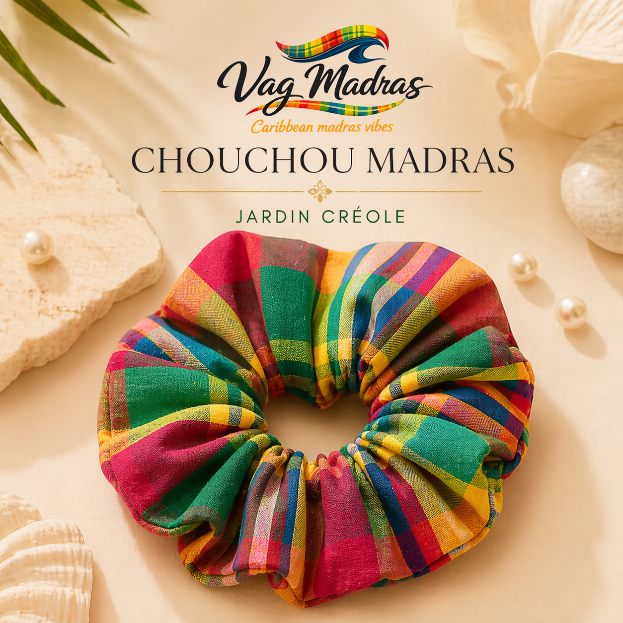 Chouchou Madras Jardin Créole – fait main