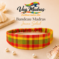 Bandeau Madras Soleil Jaune – fait main