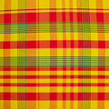 Coupon Tissu Madras Jaune Soleil – 3 m x 140 cm – 100% coton