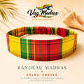 Bandeau Madras Soleil Créole – fait main